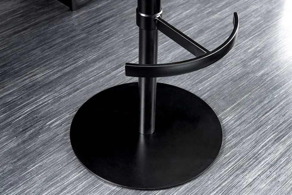 Drehbarer Design Barhocker BIG GEORGE cognac Echtleder höhenverstellbar mit Armlehnen