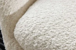 Drehbarer Design Sessel ALPINE beige Bouclé 360° mit Armlehnen