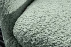 Drehbarer Design Sessel ALPINE salbei Bouclé 360° mit Armlehnen