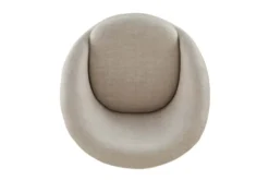 Drehbarer Design Sessel ALPINE beige Samt 360° mit Armlehnen