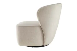 Drehbarer Design Sessel GATSBY beige Samt 360°