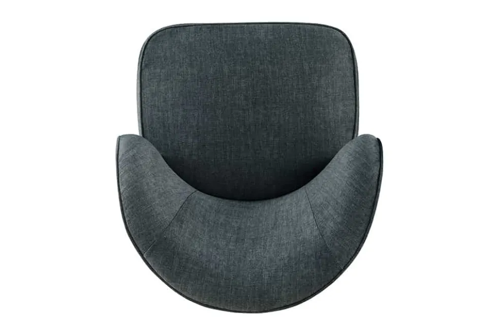 Drehbarer Design Sessel GATSBY petrol Samt 360°