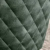 Drehbarer Design Stuhl EUPHORIA dunkelgrün Samt mit Armlehne Metallgestell schwarz
