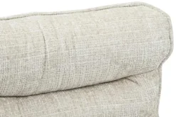 Drehbarer Sessel CLOUD champagner beige Chenille schwarz Metall