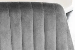 Drehbarer Sessel LOUNGER grau gold Samt Modern Design