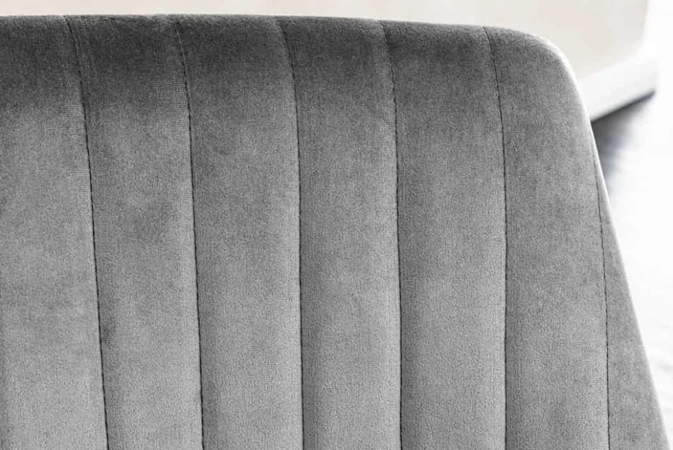 Drehbarer Sessel LOUNGER grau gold Samt Modern Design