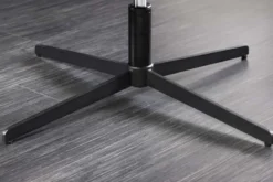 Drehbarer Sessel PAPILLON grau Samt schwarz Metall höhenverstellbar mit Armlehne