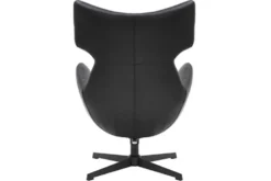 Drehbarer Sessel VOGUE schwarz Kunstleder Metallbeine mit Armlehne