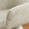 Drehbarer Stuhl AMBIENTO beige Chenille 180° mit Auto-Return Polsterstuhl