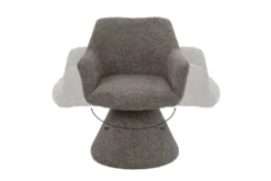 Drehbarer Stuhl AMBIENTO braun Strukturstoff 180° mit Auto-Return Polsterstuhl