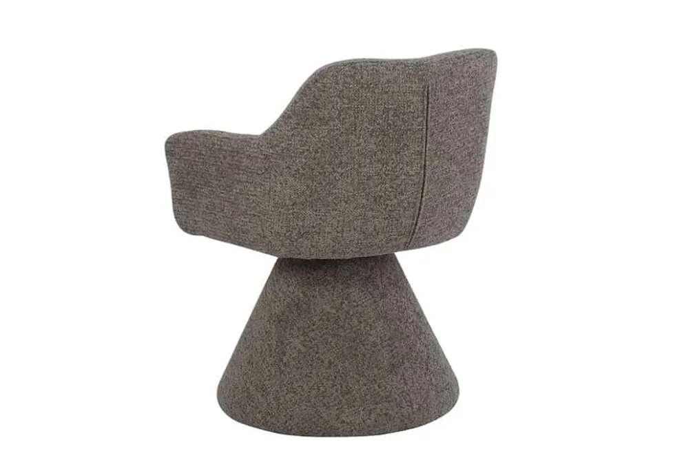 Drehbarer Stuhl AMBIENTO braun Strukturstoff 180° mit Auto-Return Polsterstuhl