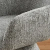 Drehbarer Stuhl AMBIENTO grau Chenille 180° mit Auto-Return Polsterstuhl