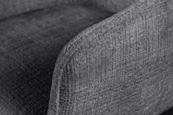 Drehbarer Stuhl ASGARD grau Chenille Cremona mit Taschenfederkern und Armlehne