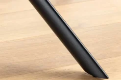 Drehbarer Stuhl LE GRAND cognac Echtleder Strukturstoff schwarzes Metallgestell