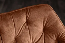 Drehbarer Stuhl THE DUTCH COMFORT rost braun Samt mit Armlehnen Modern Design