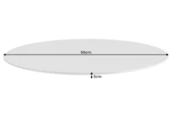 Drehbare Servierplatte SIGNATURE 60cm weiß Marmor Keramik rund