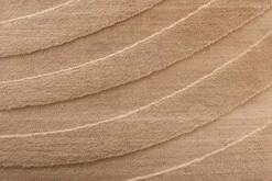 3D strukturierter Kurzflor XXL Teppich WAVE 350x235cm beige Hoch-Tief-Effekt
