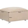 Echtleder Hocker BIG GEORGE 95cm cognac Nosagfederung Taschenfederkern