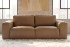 Echtleder Sofa BIG GEORGE 205cm cognac Taschenfederkern 2-Sitzer Couch
