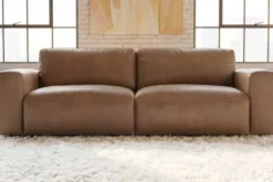 Echtleder Sofa BIG GEORGE 245cm cognac Taschenfederkern 3-Sitzer Couch