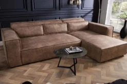 Ecksofa BOSSA NOVA 265cm antik taupe Microfaserstoff 3-Sitzer Couch L-Form