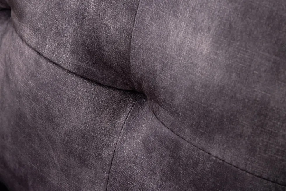Ecksofa mit Schlaffunktion APARTMENT beidseitig aufbaubar grau Samt inkl. Stauraum