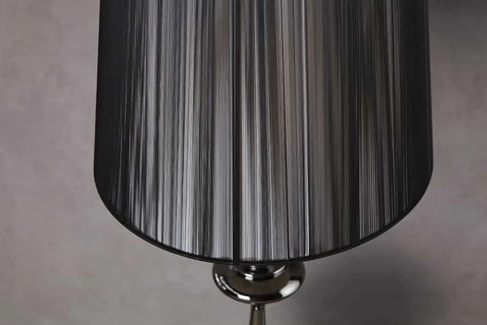 Edle Design Stehlampe LUCIE 160cm schwarz Barock Stil Stehleuchte