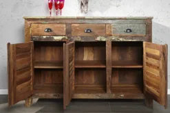 Einzigartiges Sideboard JAKARTA 125cm recyceltes Massivholz aus Fischerbooten