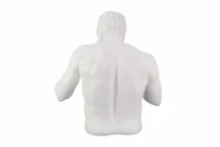 Einzigartige Statue BOXER 50cm weiß silber handmade Skulptur Deko-Figur