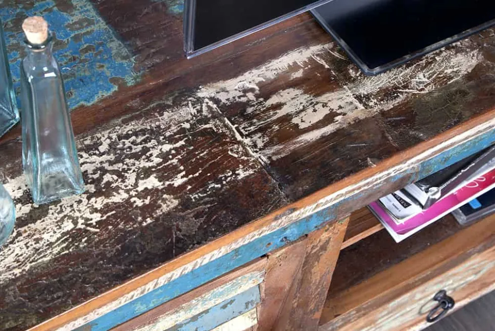 Einzigartiges TV-Board JAKARTA 150cm bunt recyceltes Massivholz