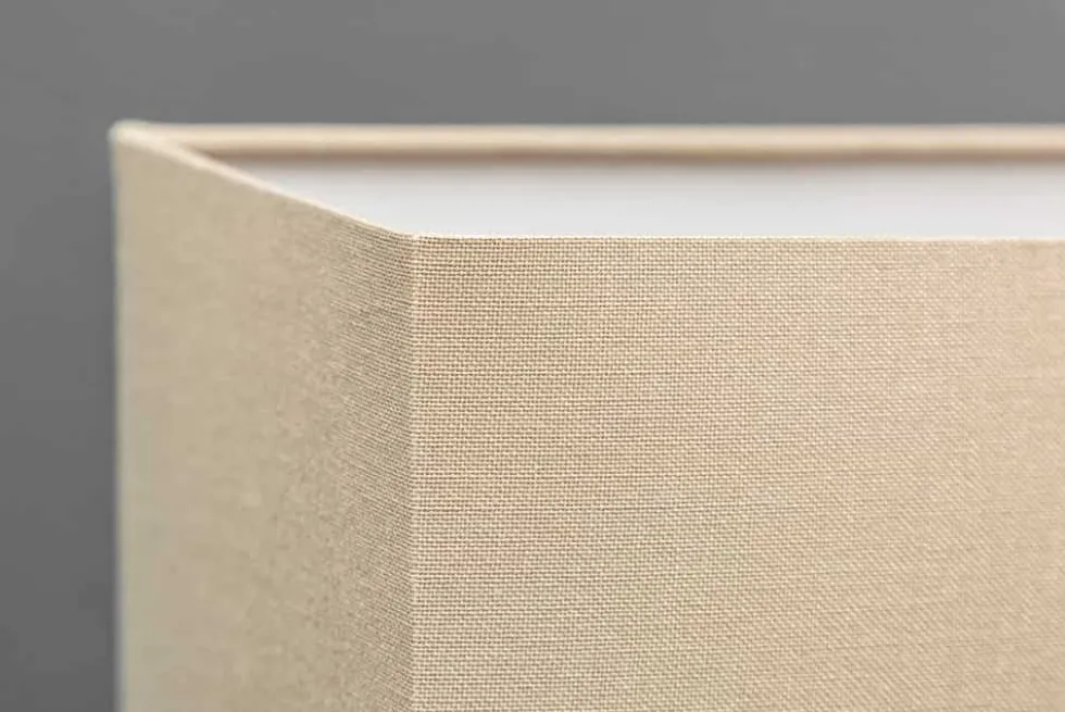 Einzigartige Treibholz Tischlampe PURE UNIQUE 80cm beige mit Leinenschirm