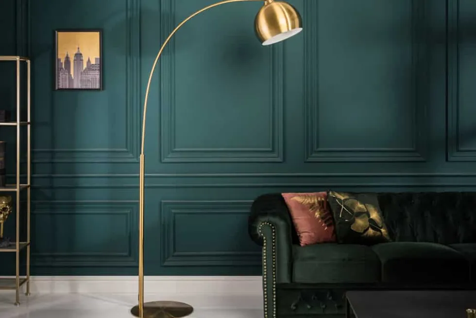 Elegante Bogenlampe LOUNGE DEAL 205cm gold Stehlampe