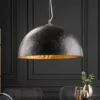 Elegante Design Hängeleuchte GLOW 50cm schwarz gold Hängelampe