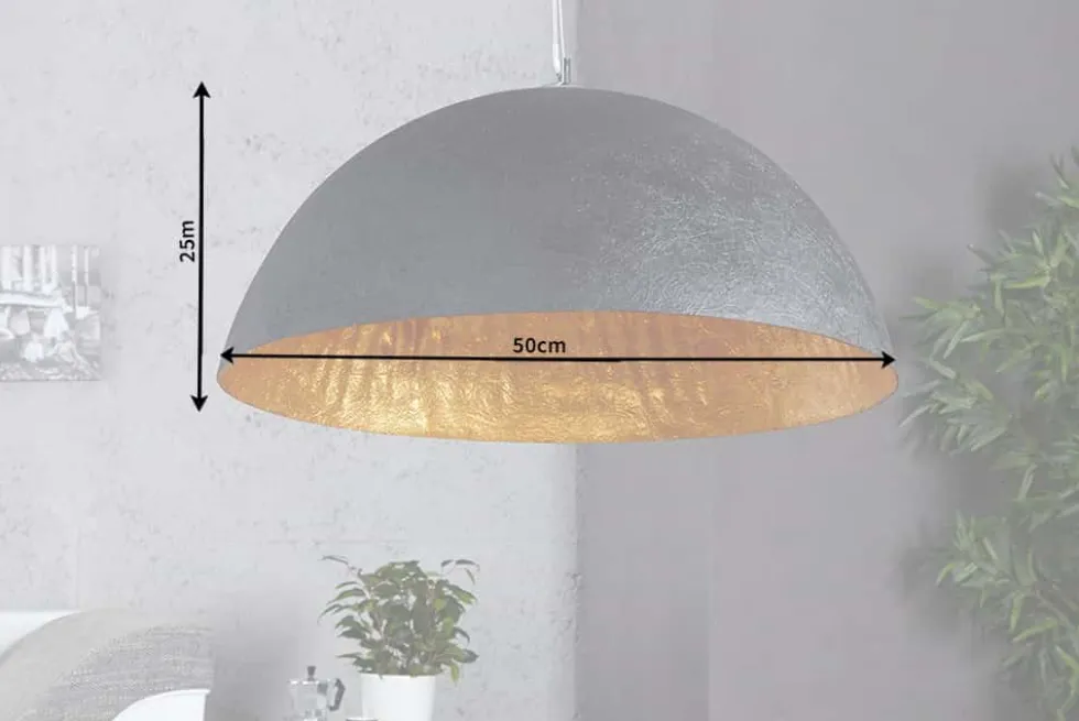 Elegante Design Hängeleuchte GLOW 50cm schwarz gold Hängelampe