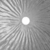 Elegante Design Hängeleuchte GLOW 70cm weiß silber Hängelampe