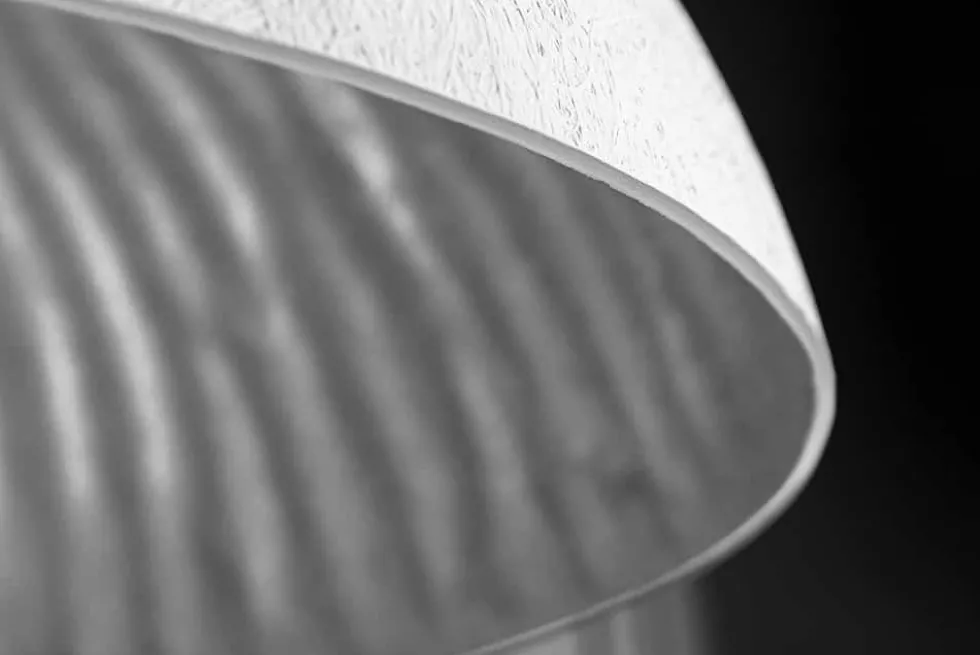 Elegante Design Hängeleuchte GLOW 70cm weiß silber Hängelampe