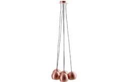Elegante Hängelampe PERLOTTA kupfer mit 5 Schirmen Kugelleuchte