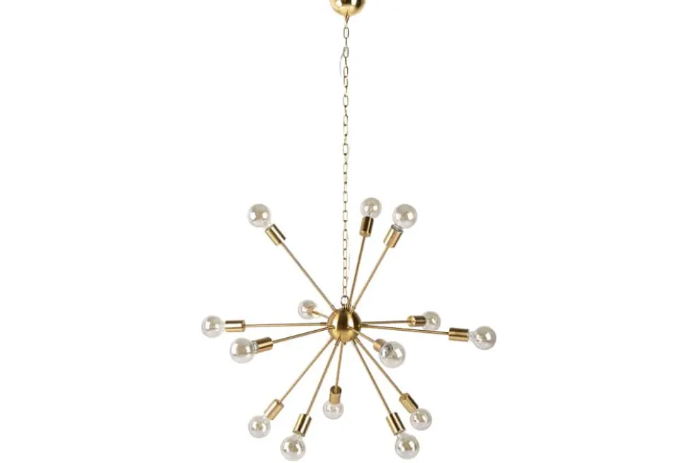 Elegante Hängelampe SPUTNIK 87cm gold mit 14 Leuchtarmen