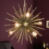Elegante Hängeleuchte SUNLIGHT 50cm matt gold Hängelampe
