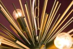 Elegante Hängeleuchte SUNLIGHT 50cm matt gold Hängelampe