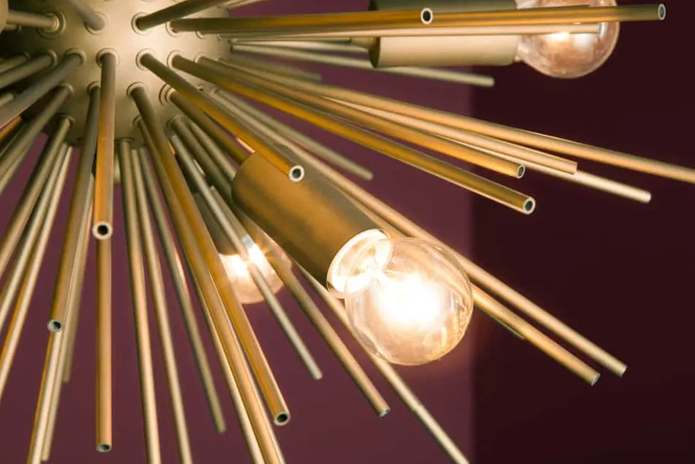 Elegante Hängeleuchte SUNLIGHT 50cm matt gold Hängelampe