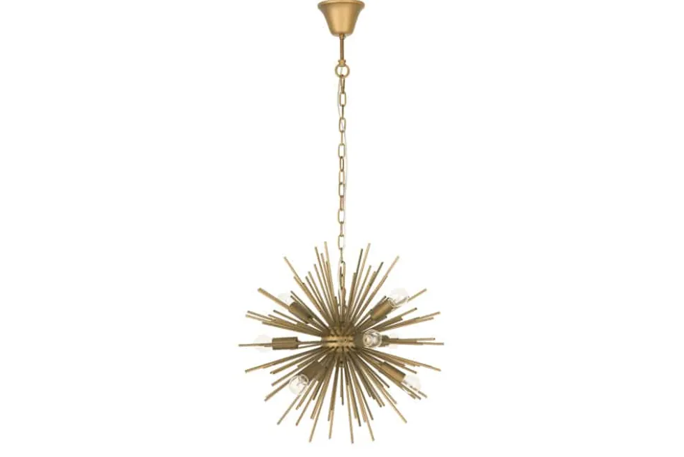 Elegante Hängeleuchte SUNLIGHT 50cm matt gold Hängelampe