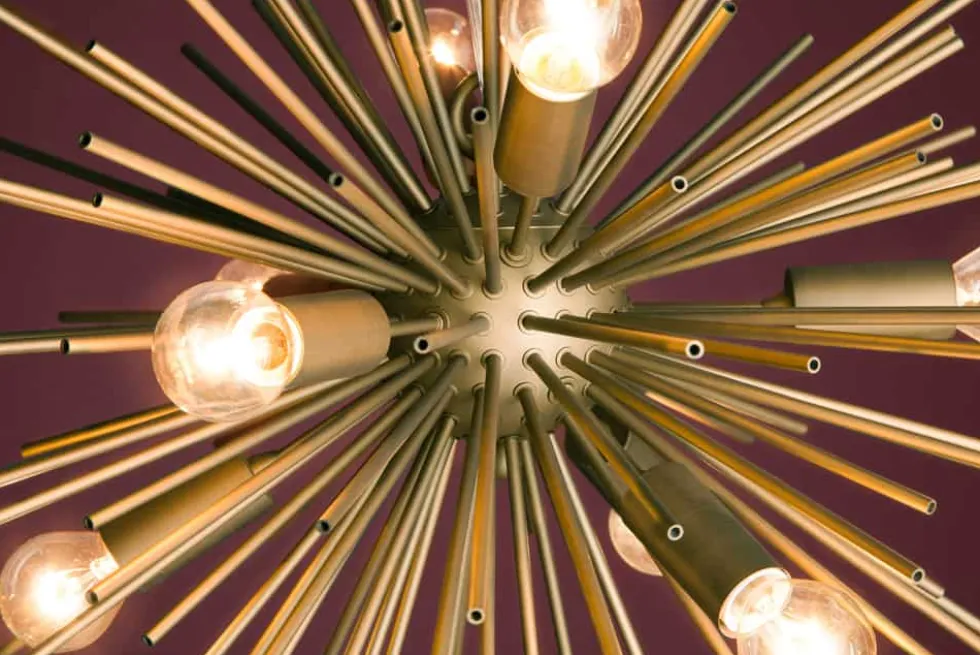 Elegante Hängeleuchte SUNLIGHT 50cm matt gold Hängelampe