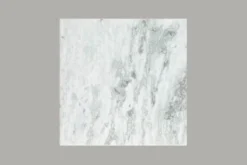Eleganter Couchtisch ELEMENTS 50cm weiß mit polierter Marmor-Platte