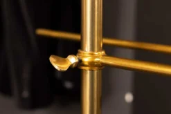 Eleganter Herrendiener VALET 128cm gold Aluminium Kleiderhaken Garderobenständer
