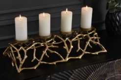 Eleganter Kerzenhalter ABSTRACT 60cm gold für 4 Kerzen