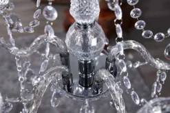 Eleganter Kronleuchter CRYSTAL 55cm klar Acryl 5-armig Lüster