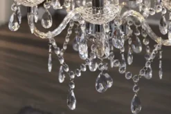 Eleganter Kronleuchter CRYSTAL 55cm klar Acryl 5-armig Lüster
