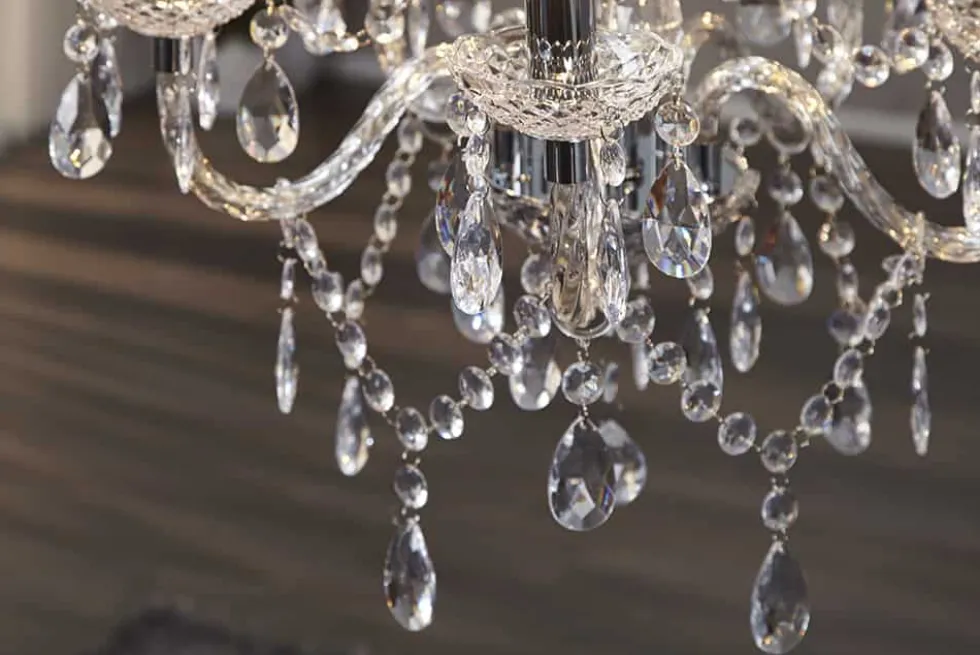 Eleganter Kronleuchter CRYSTAL 55cm klar Acryl 5-armig Lüster