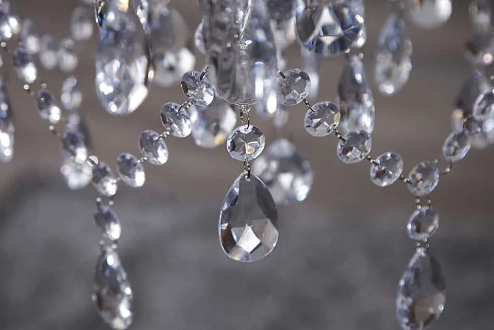 Eleganter Kronleuchter CRYSTAL 55cm klar Acryl 5-armig Lüster